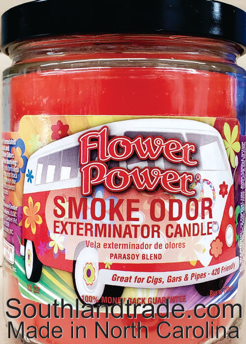 Flower Power Odor Exterminator Candle Southland Trade